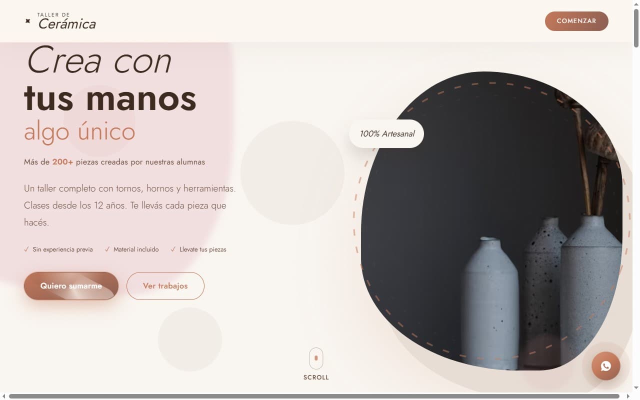 Sitio web de Taller Cerámica