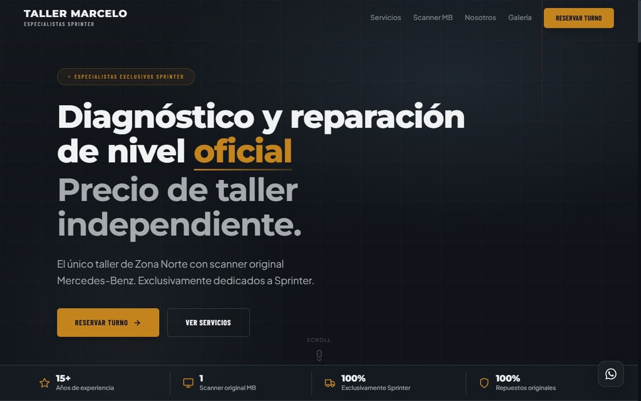 Sitio web de Taller Marcelo